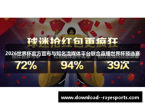 2026世界杯官方宣布与知名流媒体平台联合直播世界杯预选赛 2026世界杯官方宣布与知名流媒体平台联合直播世界杯预选赛